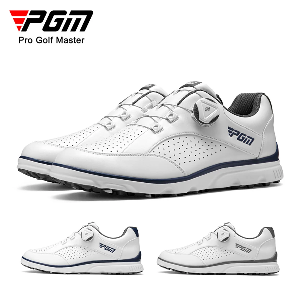 

PGM Men Golf Shoes Knob Shoelaces Anti-side Slip Waterproof Men's Sports Shoes Sneakers XZ245