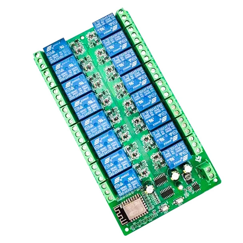 FULL-ESP8266 WIFI 16-канальный релейный модуль ESP-12F Мощность макетной платы 16-контактный