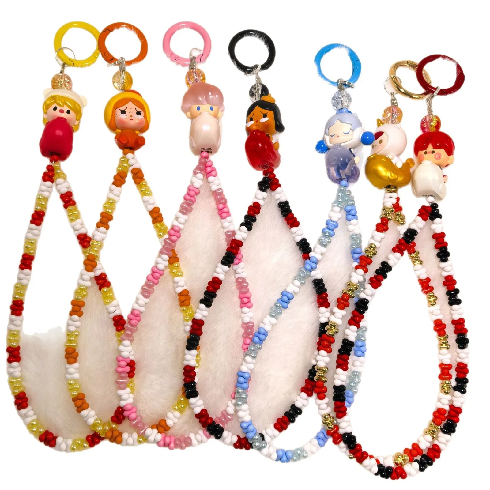 Мультяшная серия POPMART Koi Fish подвеска из бисера ремешок с защитой от потери цепочка