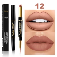 matte lipstick 2 in 1 lip liner pencil nude lipliner makeup waterproof lipstick pen long lasting lip contour makeup cosmetic