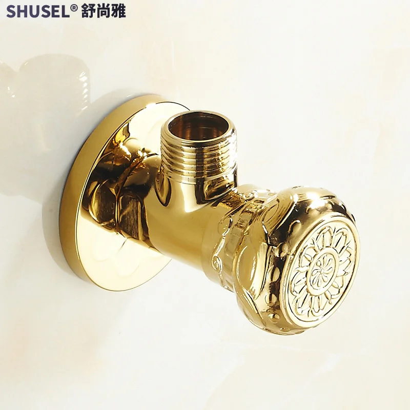 

Antique Copper Main Body Golden Hot and Cold Universal High Pressure Triangle Angle Eight-Word Valve