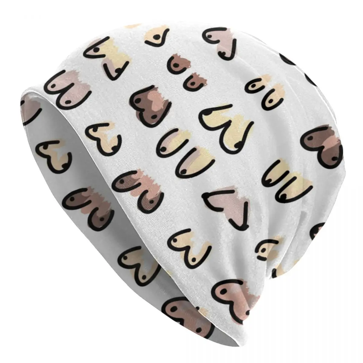 

Трикотажная шапка-занавеска с грудью для мужчин и женщин, Теплая Шапка-бини для улицы, для зимы и осени