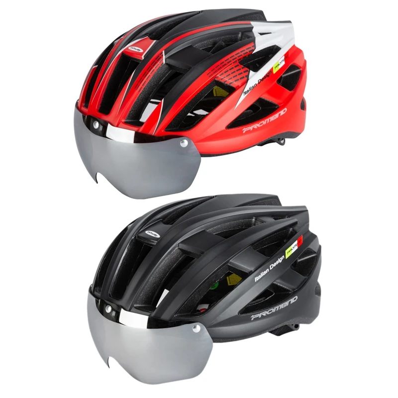 

PROMEND Road Bike Helmet Ultralight Integrally Bicycle Helmets For Men Women With Magnetic Goggles