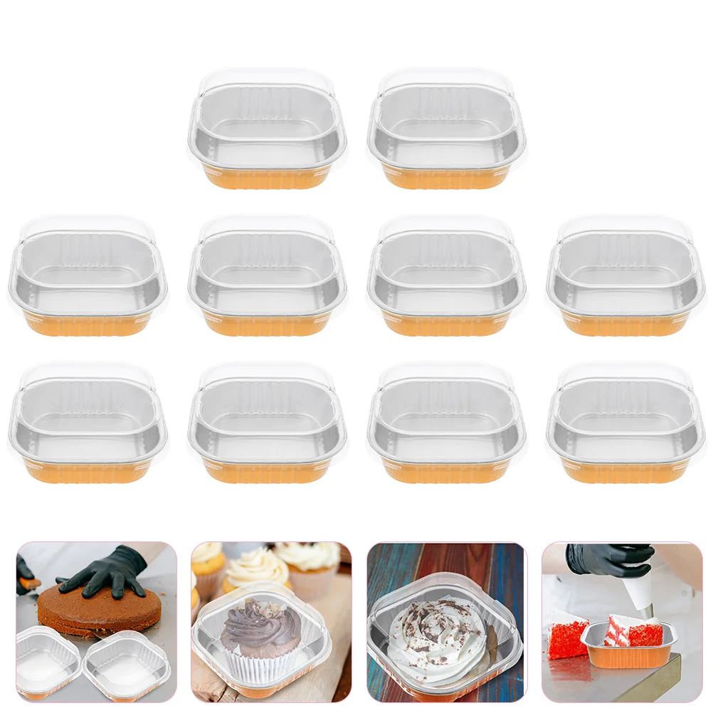 

Lids Cups Pans Baking Mini Cupcake Liners Pan Flan Aluminum Containers Cupcrisp Creme Desserts Ramekins Loaf Muffin Dessert Cake