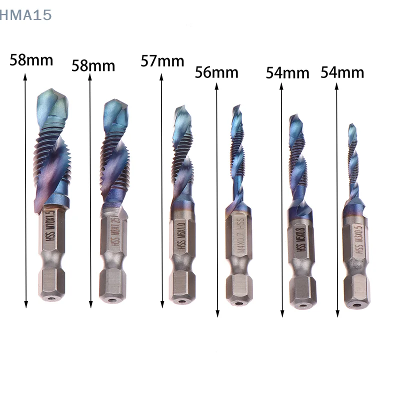 Шестигранный хвостовик 6 шт. синий короткий композитный кран для сверления и