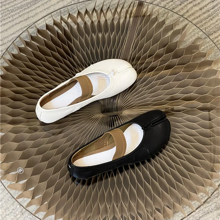 Супер удобные балетки Fairy Wind с неглубоким носком женские дышащие из овчины на