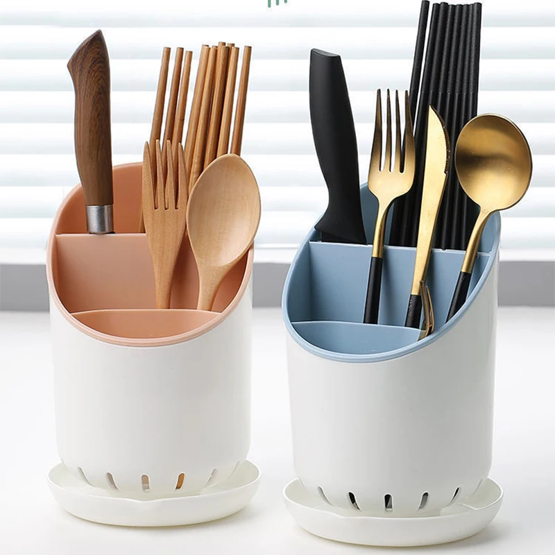 

Cutlery Storage Holder Cutlery Drainer Container Drying Rack Non Slip Tableware Knife Spoon Fork Storage Box Kitchen Organizer