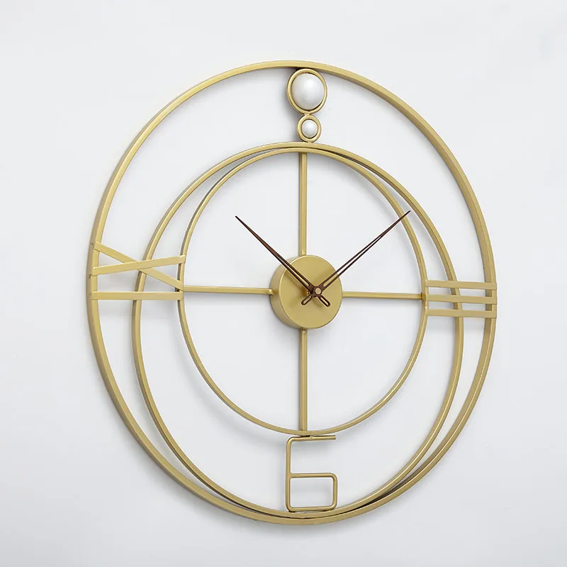 

Metal Nordic Wall Clock Modern Design Luxury Gold Fashion Creative Silent Wall Clock Living Room Reloj De Pared Wall Decor UU