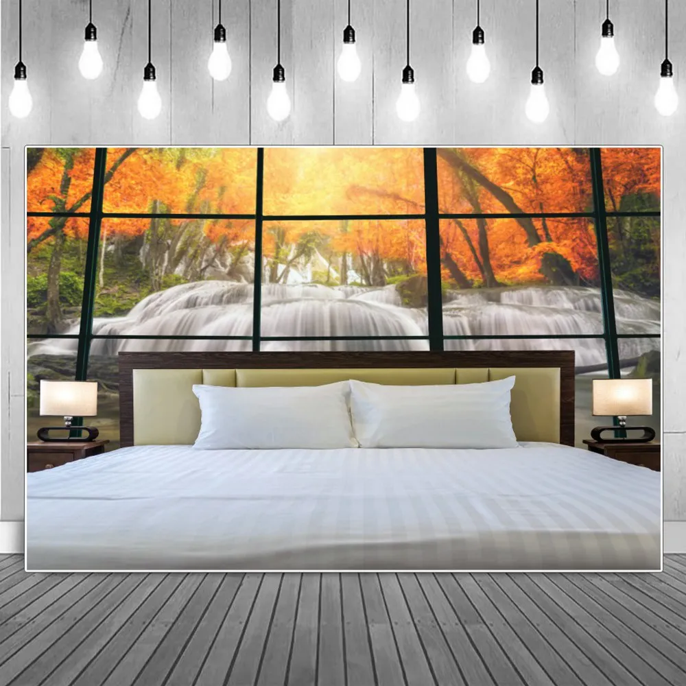 Фоны для фотосъемки с изображением природного пейзажа в гостиной вечерние