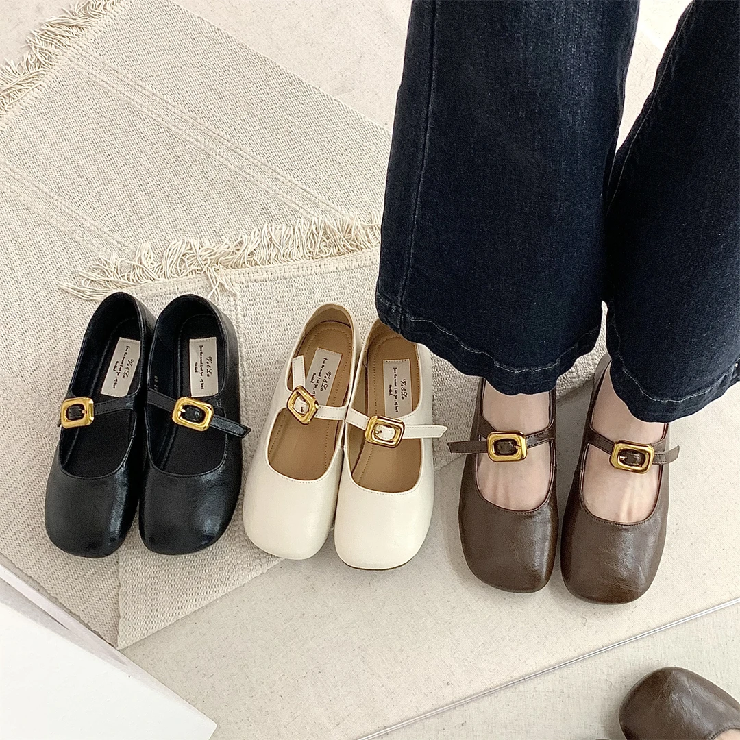 Женские милые балетки на плоской подошве леди слипоны винтажные кавайные