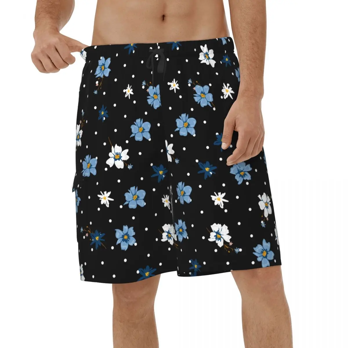 

Flower Pattern Floral Shorts Quick Dry Mens Swimwear New Male Beachwear