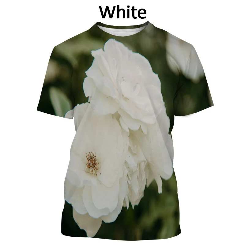 

Summer Creative Flowers 3d Printing Short-sleeved Fashion Women's Casual Clothing Fresh Style T-shirt
