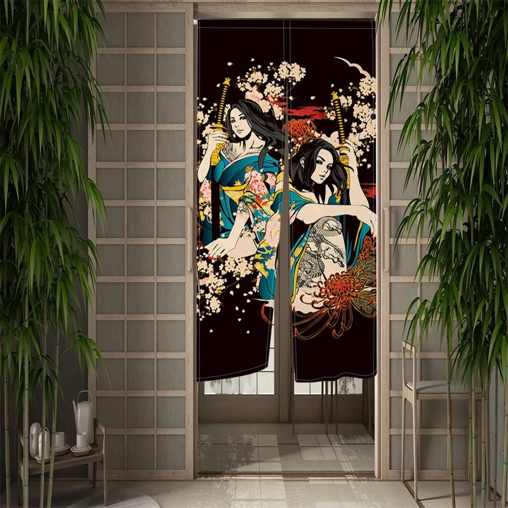 Занавеска на дверь самурая из японских комиксов занавеска для столовой