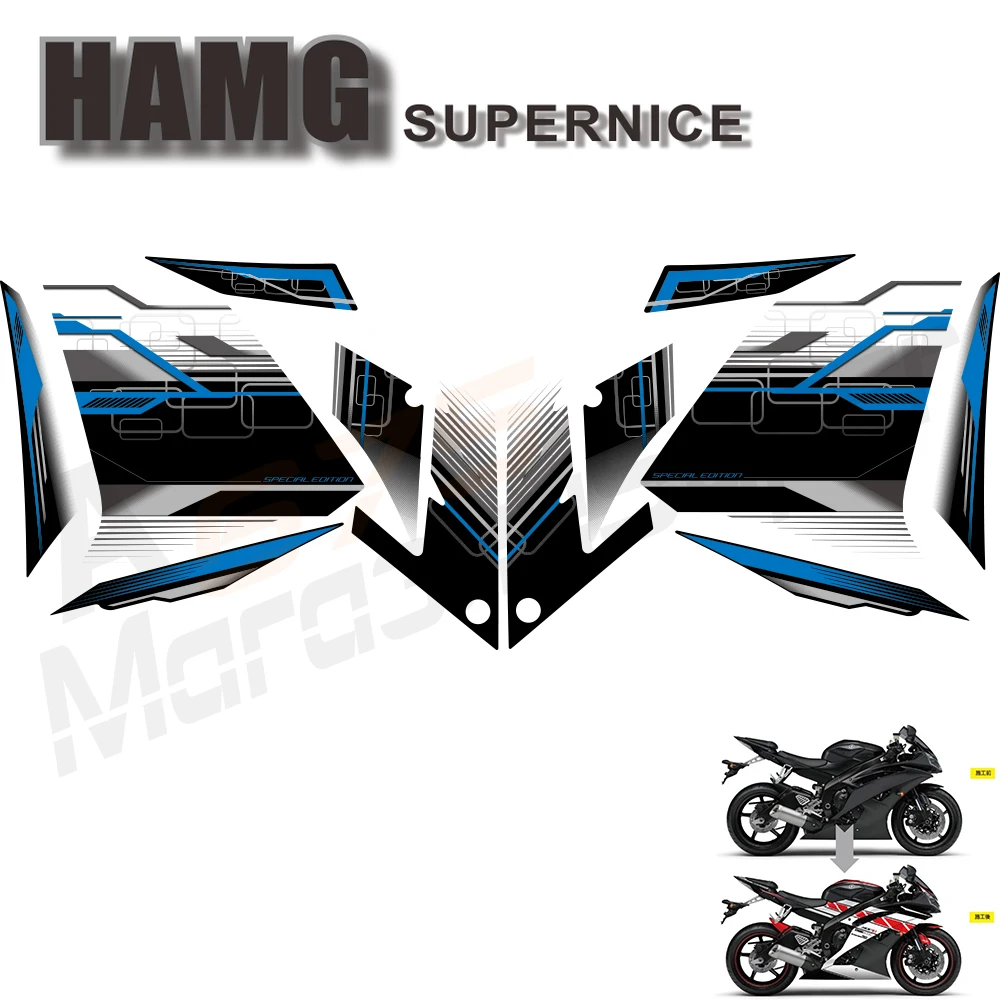 

Blue For Kawasaki Ninja300 13-17 Ninja 300 EX300 Sticker Fairing Kit Applique High Quality Whole Vehicle 4 Colors