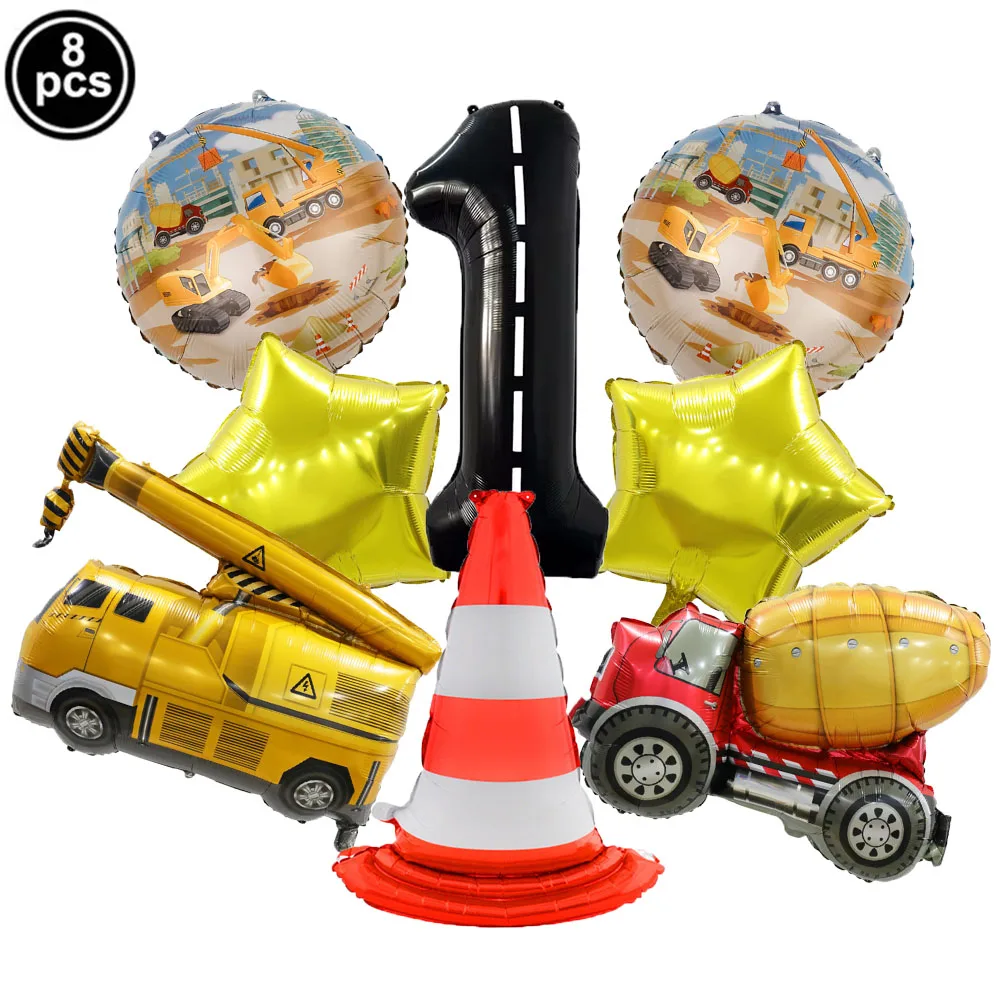 Строительный грузовик воздушные шары экскаватор цементный вилочный погрузчик