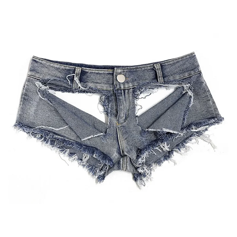 

Shorts y2k jeans women pants jean femme mini short mujer clothing cotton Large size Break the hole Reveal tassel Beach Nightclub
