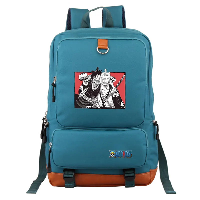 

Kids Backpack for Girls Funny Anime One Piece Printed Boys Casual School Bags Black Canvas Laptop Backpacks