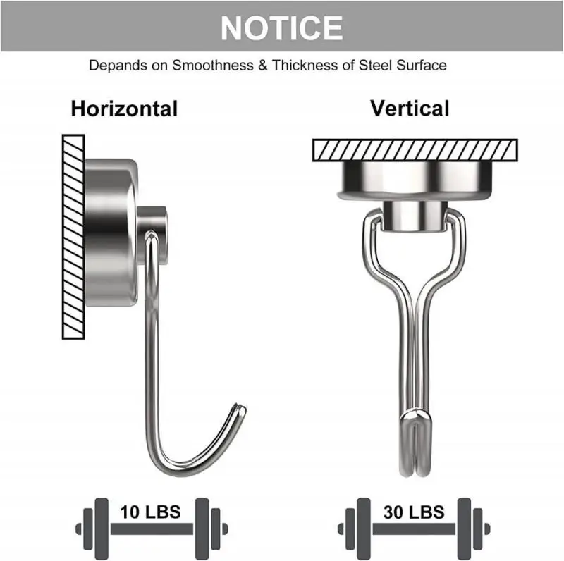 Магнитные Крючки для тяжелых условий эксплуатации мощный неодимовый магнит 30