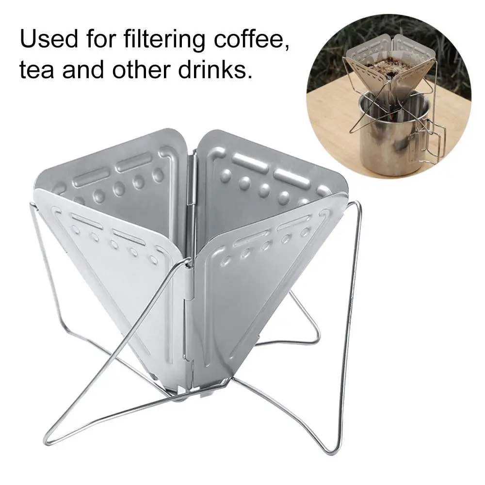

Durable Outdoor Camping Foldable Funnel Coffee Filter Coffee Drip Rack Dripper Holder