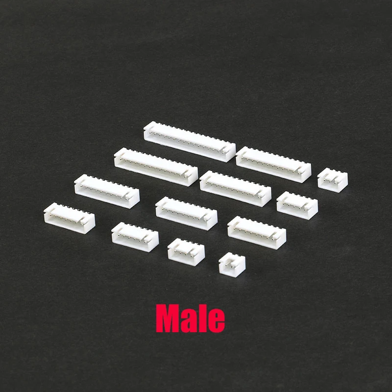 100Pcs JST XH2.54 2/3/4/5 Pin Terminals Plastic Shell Male Plug + Female Socket Wire Connector XH 2.54 2P 3P 4P 5P-14P - купить по