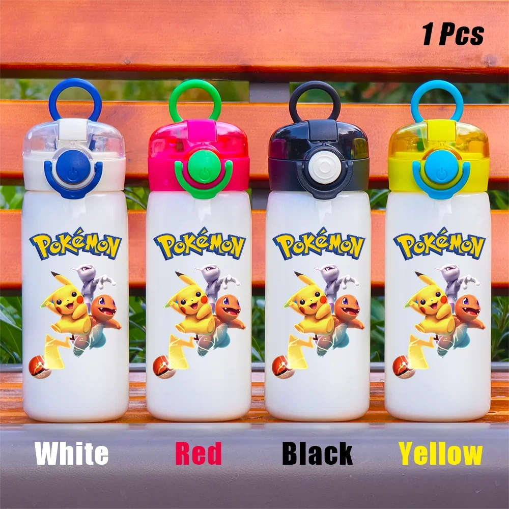 Pokémon Transparent Water Cup Cartoon Animation Pikachu Charizard Outdoor Sports Portable Leakproof Bottle Plastic Pokemon