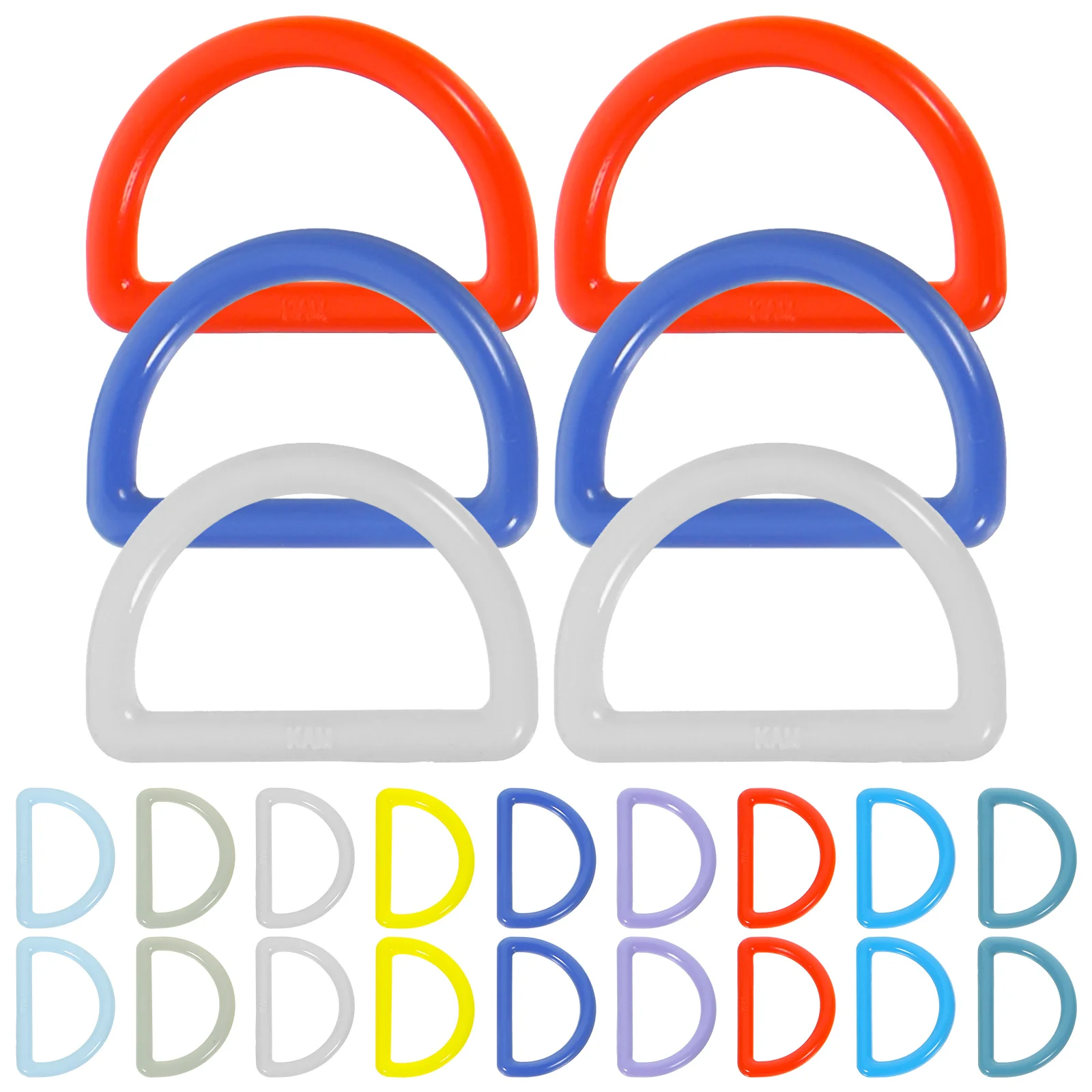 

32 Pcs Plastic D-shaped Buckle Backpack Ring Bags Elastic Bands Pregnant Woman Nylon Purse
