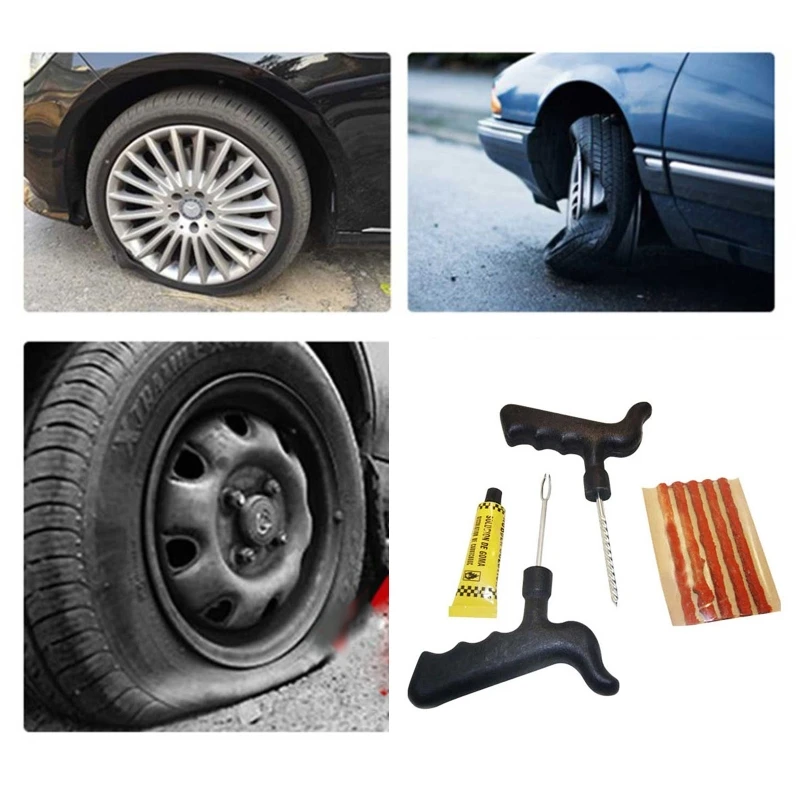 

Car Tubeless Tire Repair Kit for t.u.k. Motorcycle Tyre Puncture Emergency Plugs