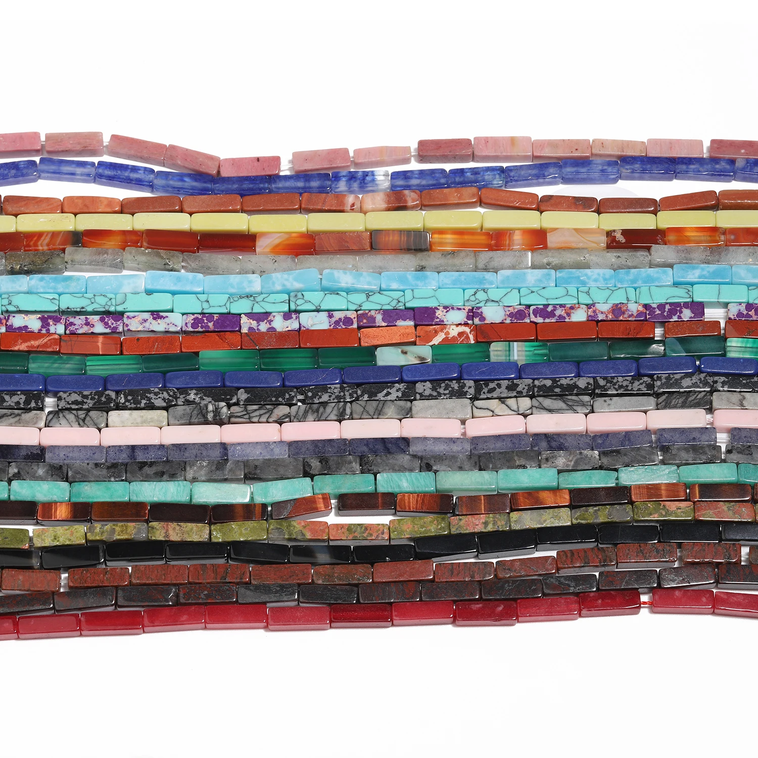 13x4 мм квадратные бусины в форме трубки амазонит агат халцедон розовый опал