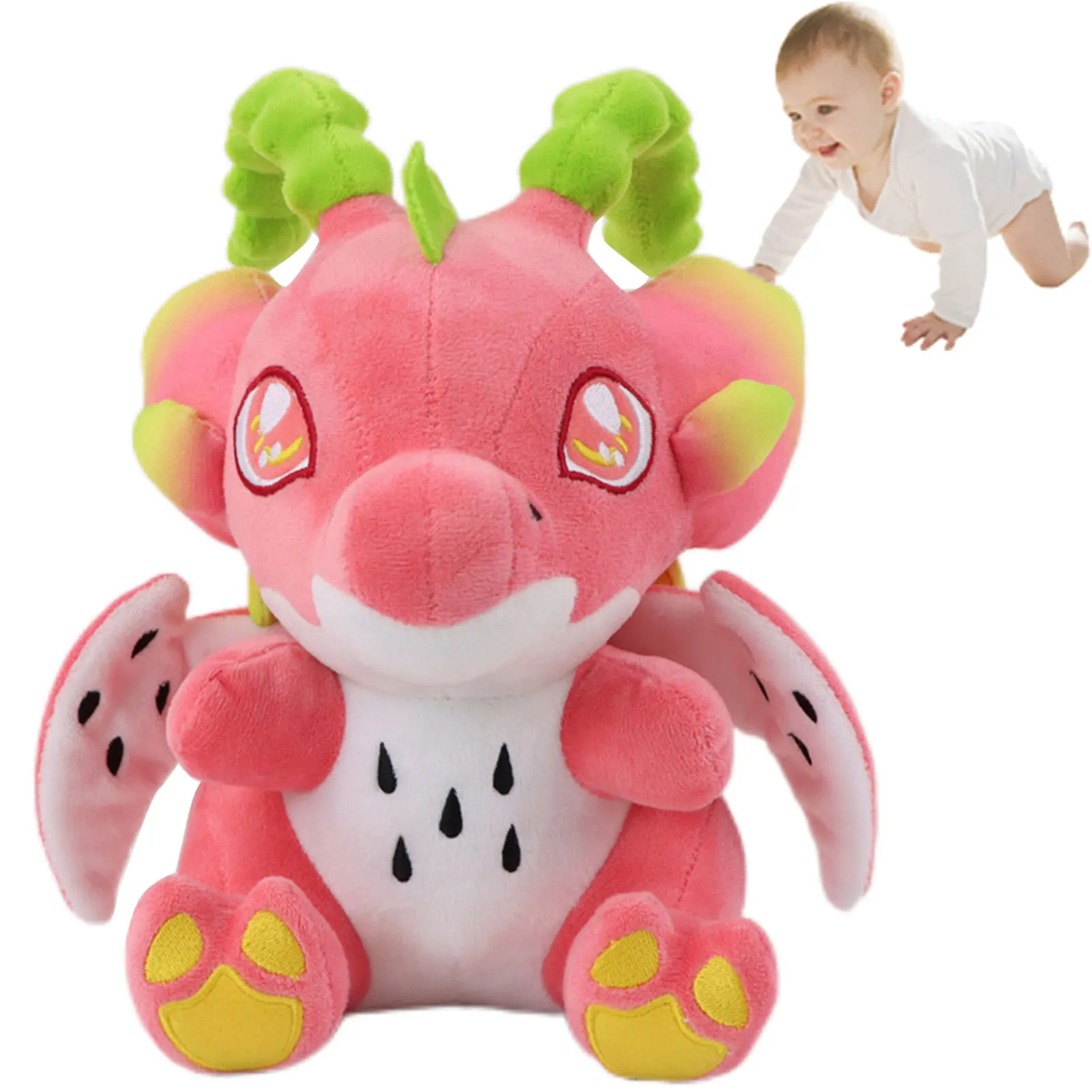 

20cm Cute Dragon Fruit Dragon Plush Toys Stuffed Dinosaur Animal Dolls Pitaya Toys Lovely Plushies Gift For Girl Boy Birthday