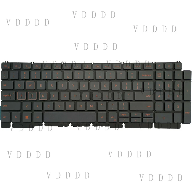 Фото НОВАЯ Клавиатура для ноутбуков DELL G15 5510 5511 5515 5520, американская раскладка, с подсветкой, 0H4XRJ №3