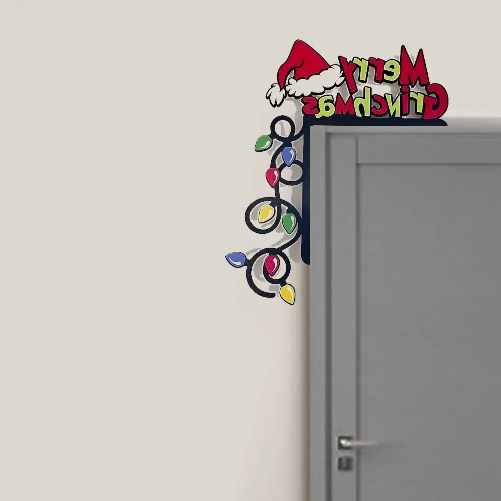 Очаровательный рождественский свет гирлянда дверной орнамент — милый домашний