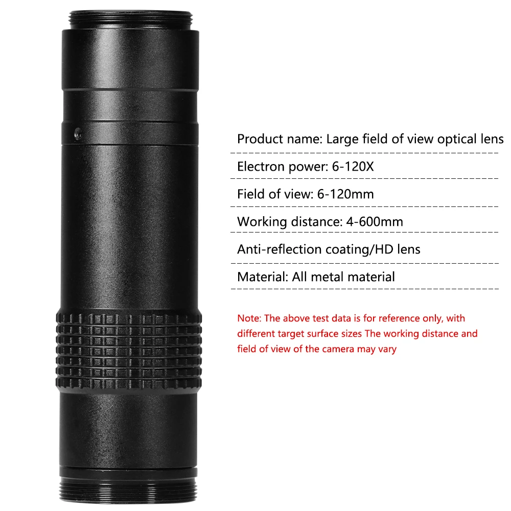 Телецентрический объектив высокого разрешения с большим полем зрения на большие рабочие расстояния, оптический объектив с непрерывным увеличением, объектив микроскопа