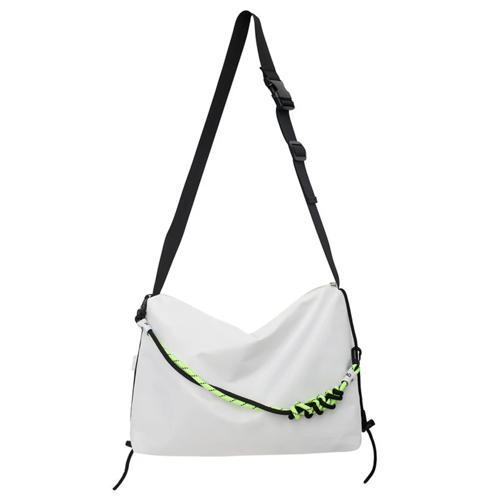 

Вместительные сумки-мессенджеры для женщин и мужчин, модная однотонная Сумка-слинг через плечо для отдыха с зеленой лентой для путешествий,...