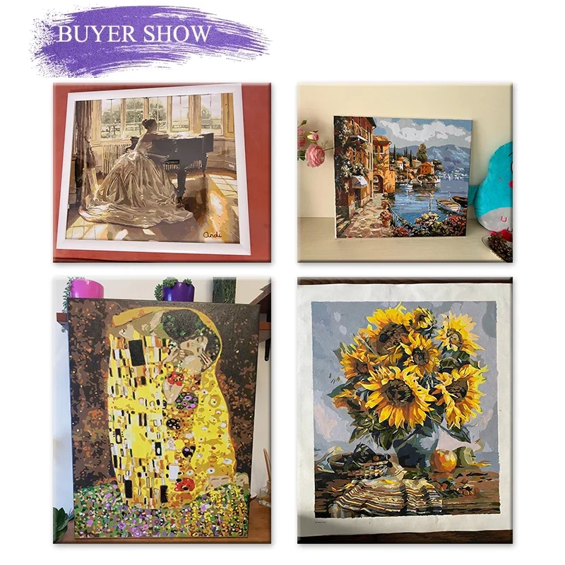 Набор для рисования по номерам на холсте без рамки