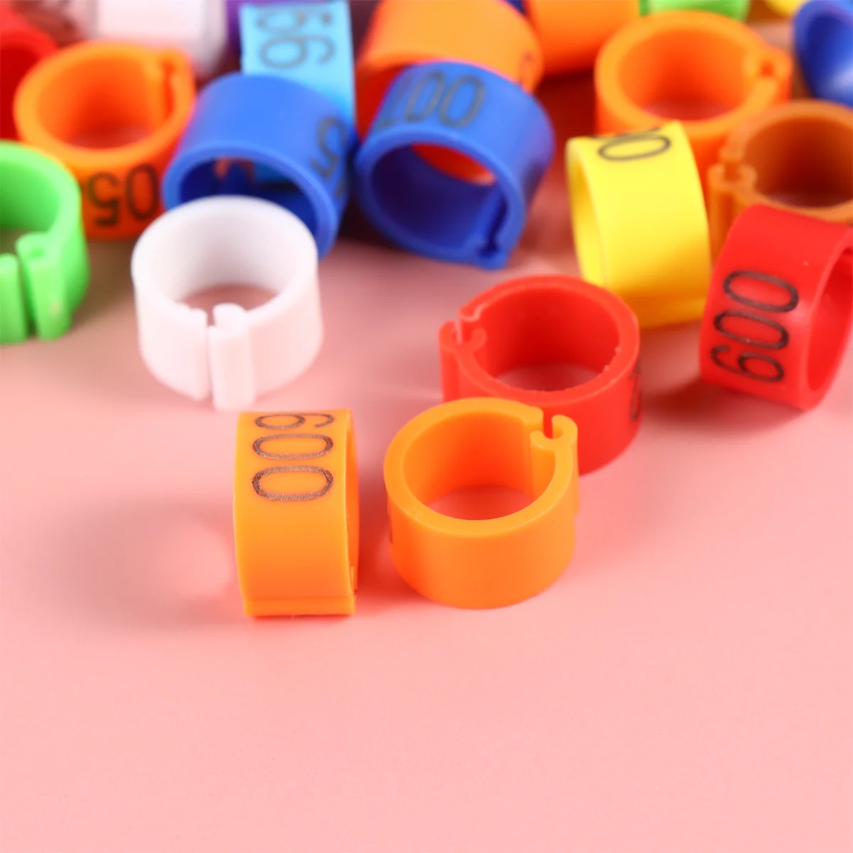 

100 PCS Bird Identification Rings Parakeet Toys Pigeon Poultry Foot Chicken Chicks Bands Numbers Parrot Pigoen Plastic