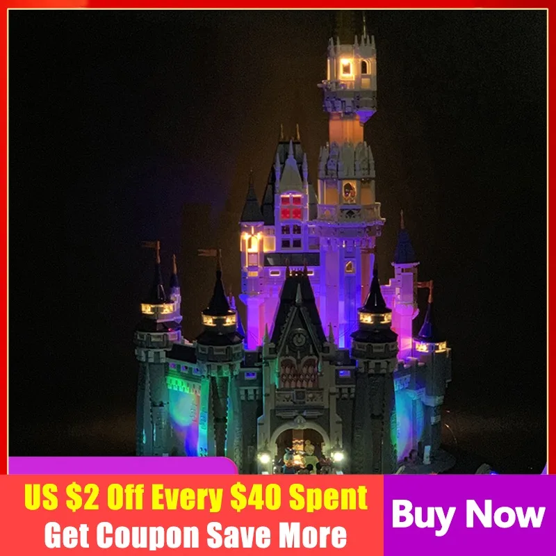 

(Only lights）LED Light Set 71040 Princess Castle girl gift christmas educational building blocks bricks