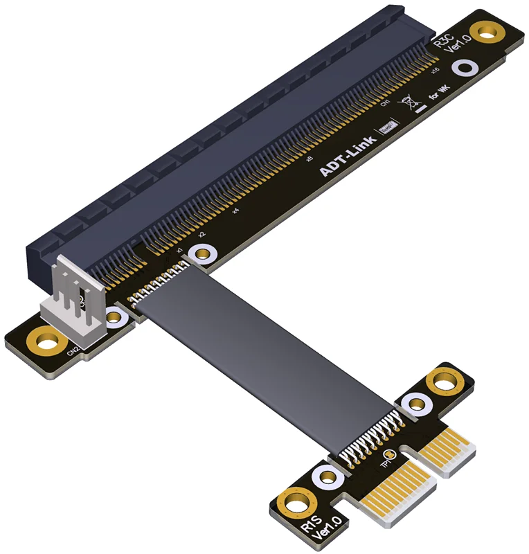 Видеокарта ADT PCI-E 3.0 16x Riser to x1 PCIe x16 x1 PCI Express Riser ...