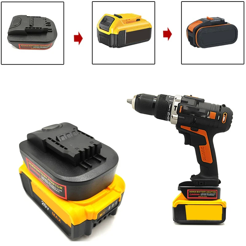 

Адаптер для электроинструмента Dewalt серии DCB, 18 в, 20 в, литиевая батарея для Worx, 4 контакта, 5 контактов, 20 в, макс. аккумулятор, электроинструмент