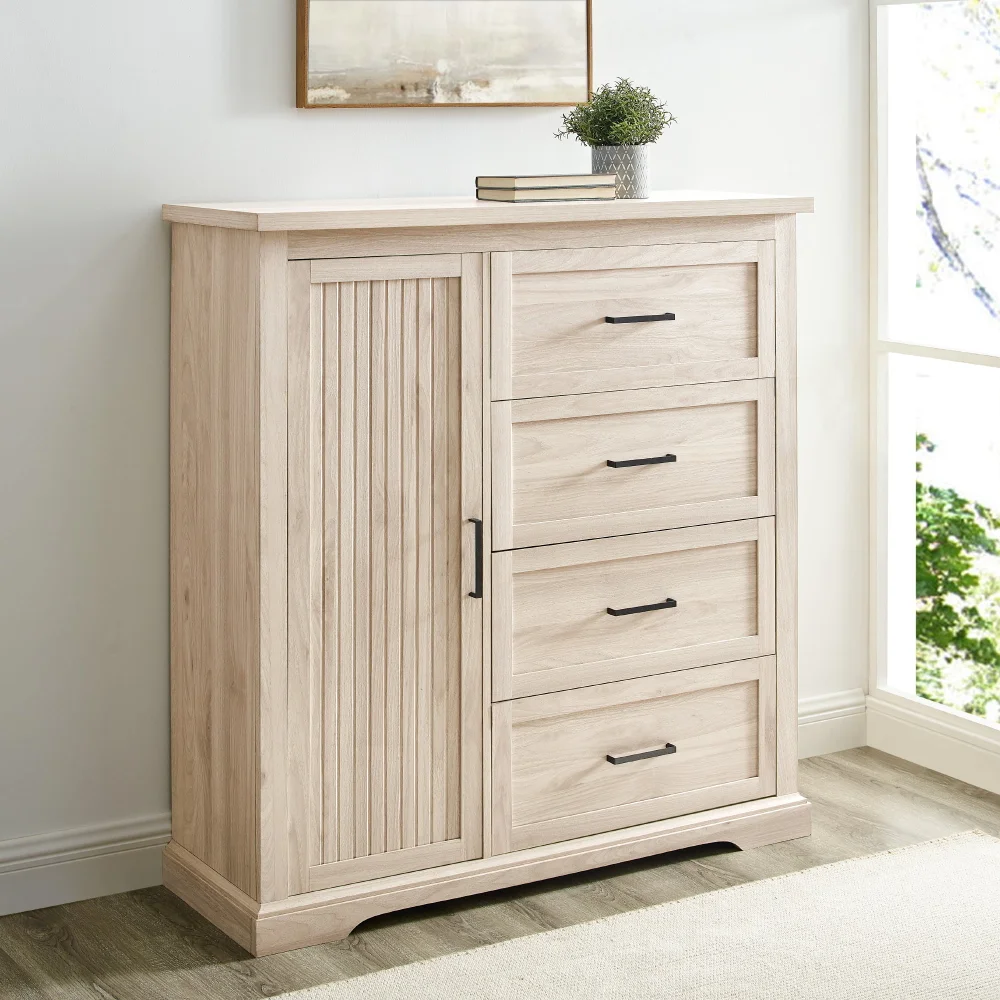 

Manor Park Coastal 4 Drawer, 1 Door Wardrobe, Birch