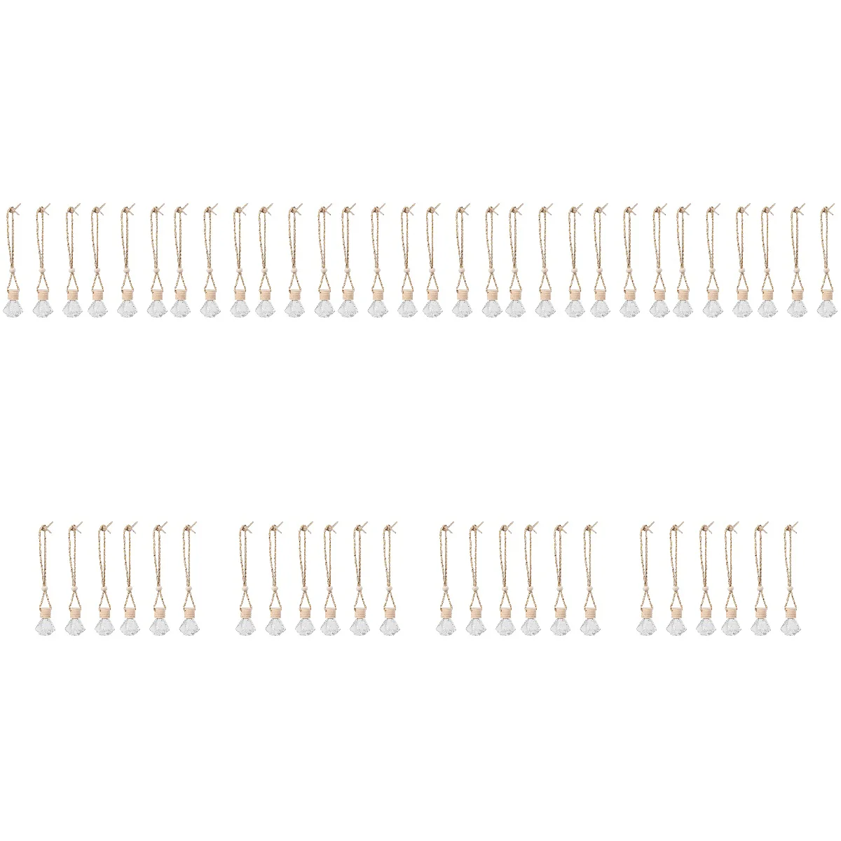 

54 Pcs Aroma Essential Oil Pendant Airfreshener's Decorations Car Aromatherapy Hanging Cork Room Fresheners