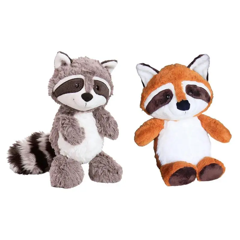 

Racoon Plushies Doll Cartoon Fluffy Stuffed Animal Throw Pillow Skin Friendly Plush Toy For Display Ornament Soft Plump For Kids