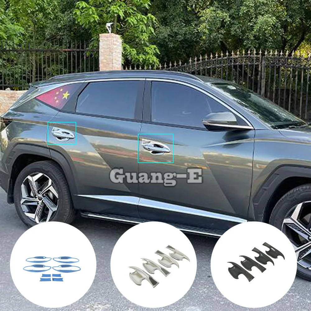 

Автомобильная наклейка для Hyundai Tucson L 2021 2022 2023 2024 Стильная крышка отделка ABS/сталь внешняя дверь чаша рамка лампа подлокотник поручни