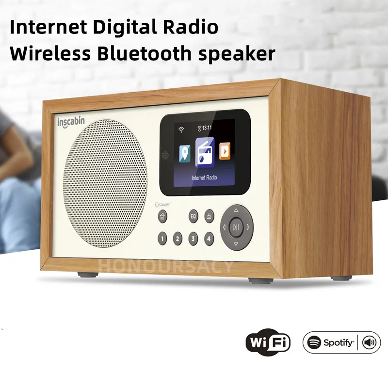 

Цифровое радио с поддержкой Wi-Fi, Интернет, Bluetooth 5,0, колонки, MP3-плеер со стандартным цифровым дисплеем, Поддержка U-диска, будильника, домашнее DAB радио