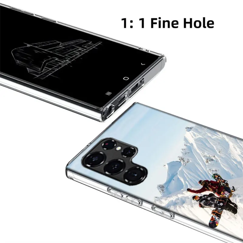 Adventure Snowboarding Extreme Coque для Samsung S23 S22 S24 Ultra 5G TPU Phone Galaxy Cover S21 S20 FE S10 Plus S10E S9 S8 S7 E