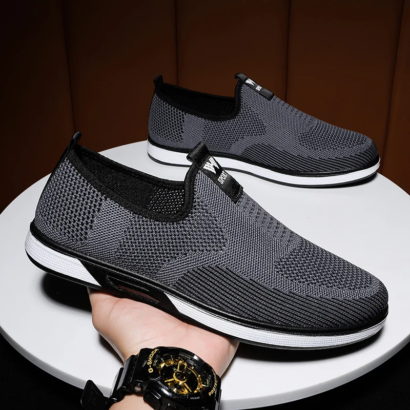 

Summer Mesh Men Casual Shoes Breathable Sneakers Men Outdoor Walking Shoes Comfortable Slip on Mens Loafers Zapatillas Hombre 44