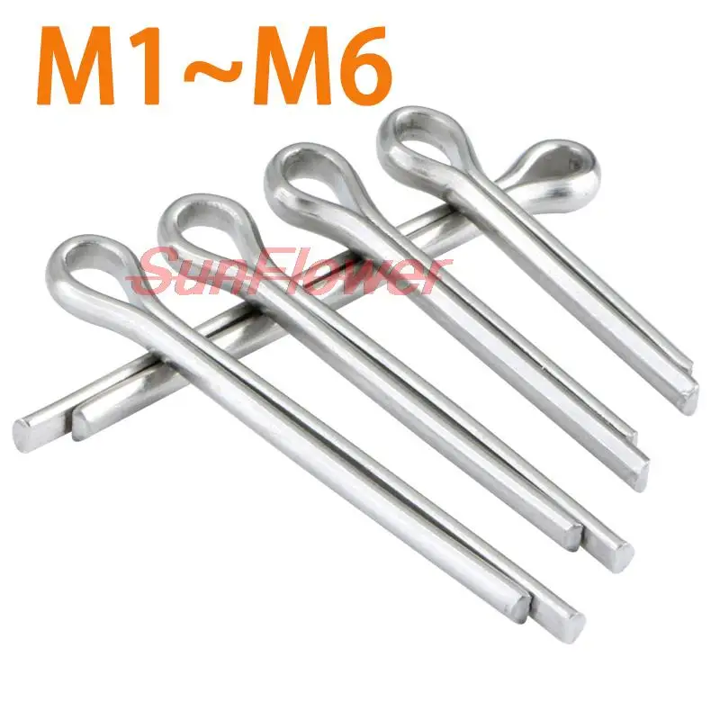 

50-5Pcs 304 Stainless Steel U Shape Type Spring Cotter Hair Pin GB91 [M1-M6] Split Clamp Tractor Open Elastic Clip For Car
