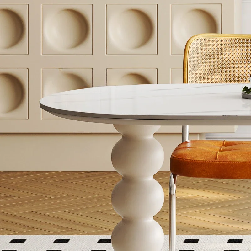 Итальянский минимализм каменная тарелка обеденный стол роскошный современный