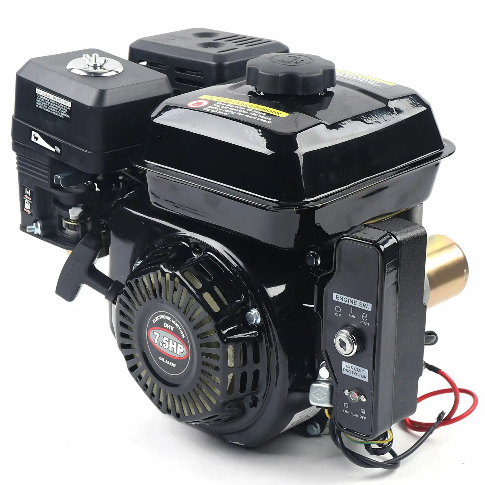 4-Stroke 7.5HP Electric Start Go Kart Log Splitter Gas Engine Motor Power 212CC