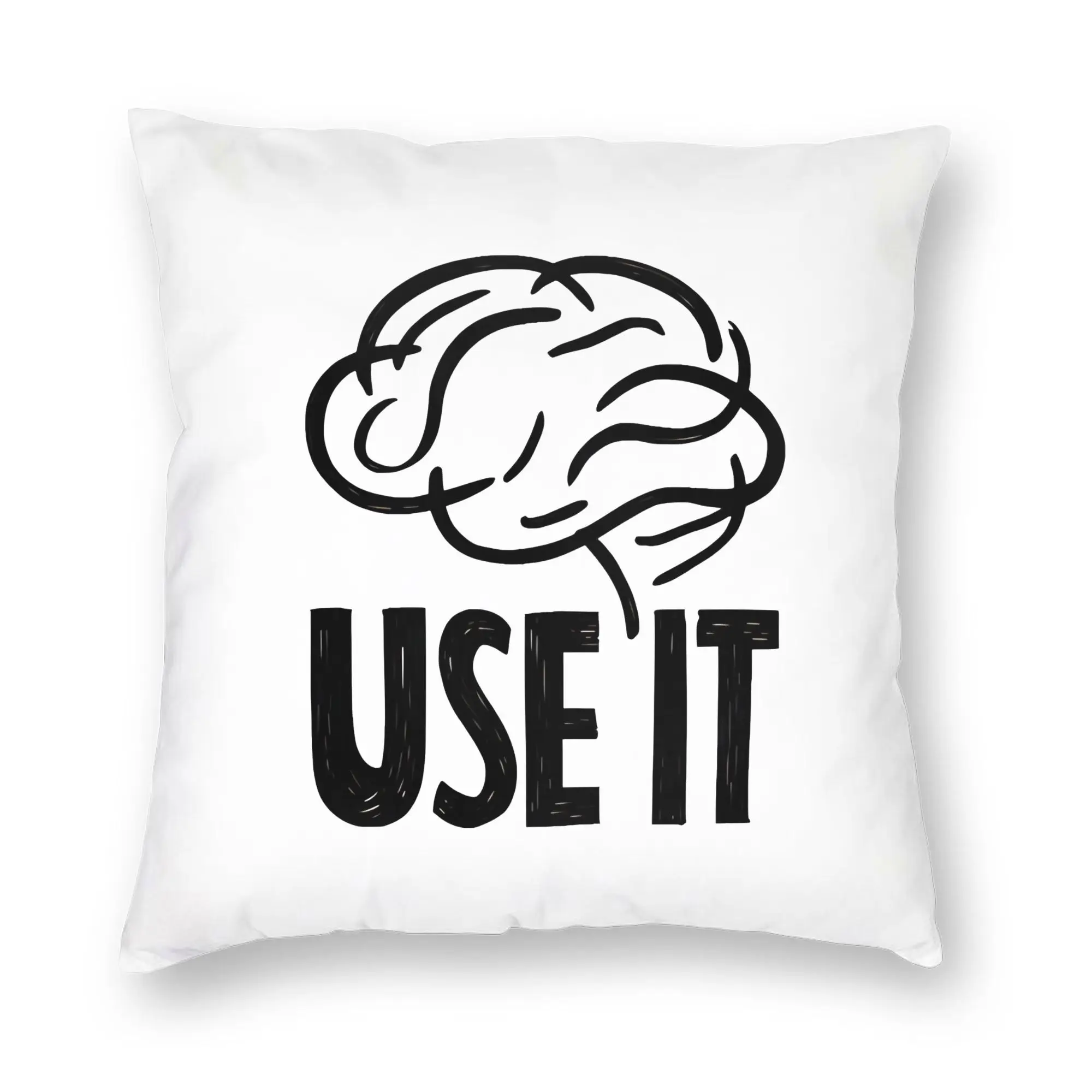 Фото Brainpower Просто используйте его. Квадратная наволочка. Чехол для подушки. Потрясающая декоративная наволочка на молнии для кровати 40x40 см. №4
