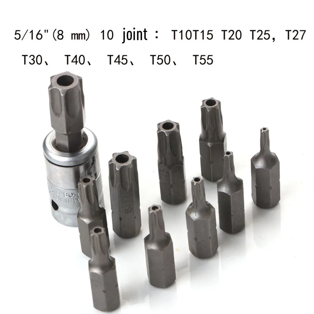 34 шт. набор торцевых и бит Torx со звездами 1/2 дюйма 1/4 3/8 привод мужские женские биты